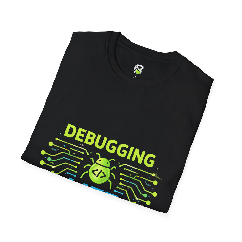 Debugging Life T-Shirt — Funny Programmer Tee with Circuit Bug Design