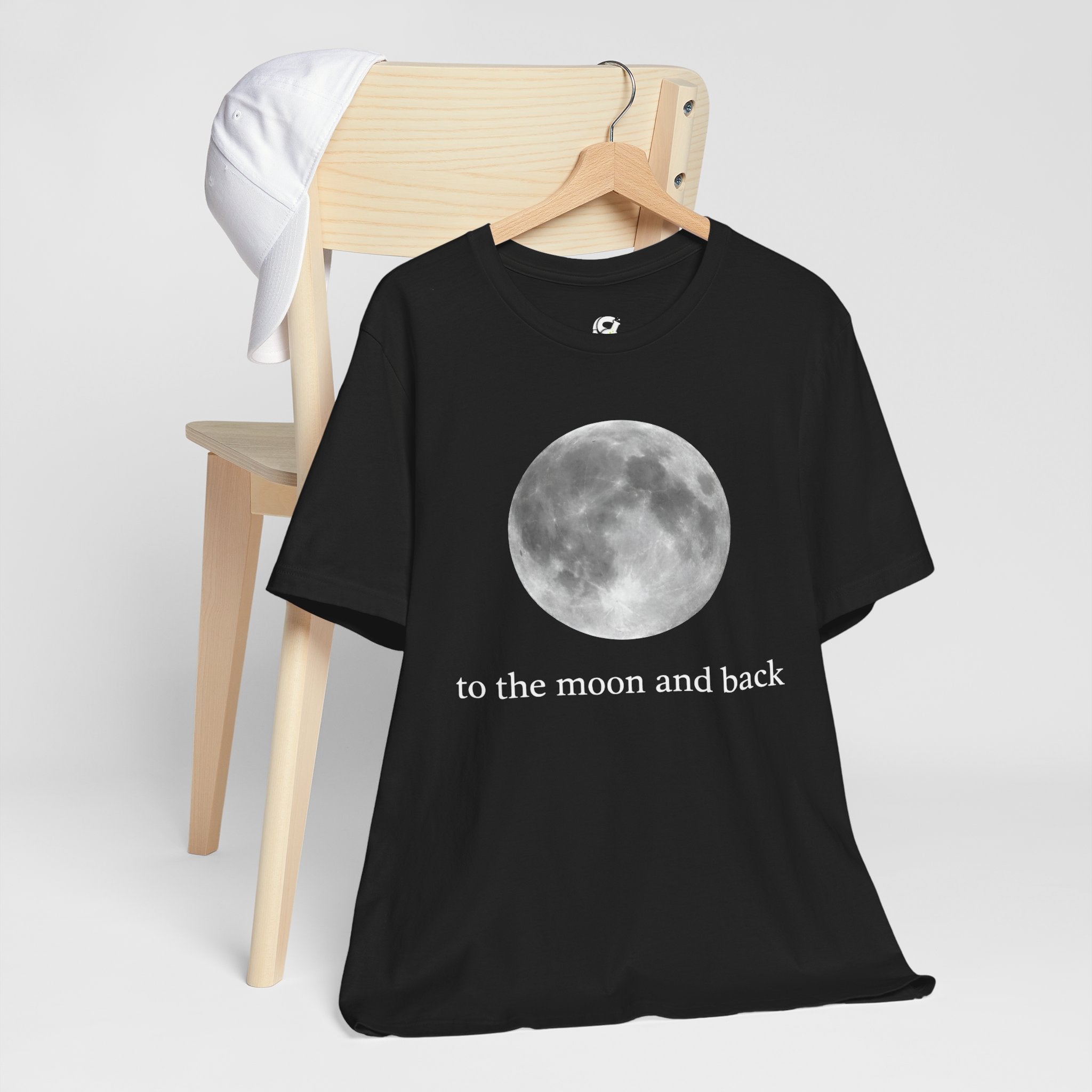 Moon Graphic Tee — "to the moon and back" Short Sleeve Shirt