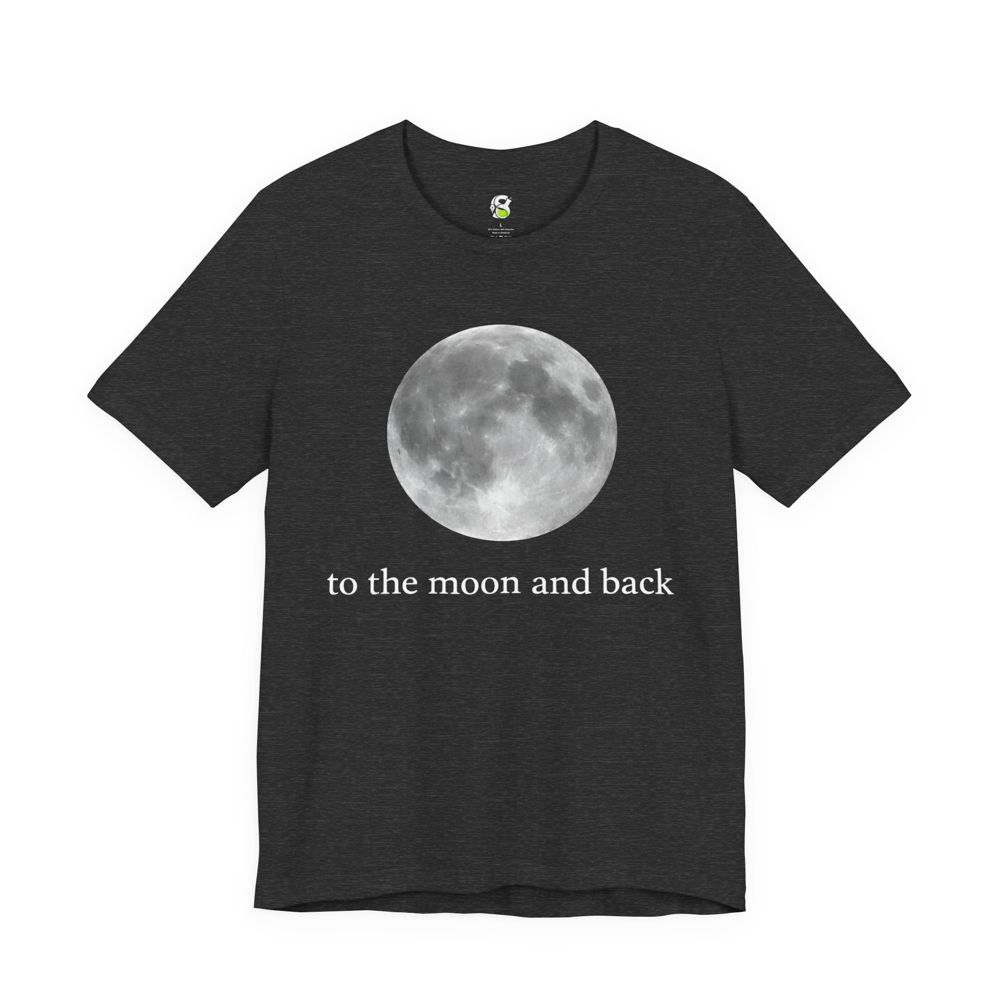 Moon Graphic Tee — "to the moon and back" Short Sleeve Shirt