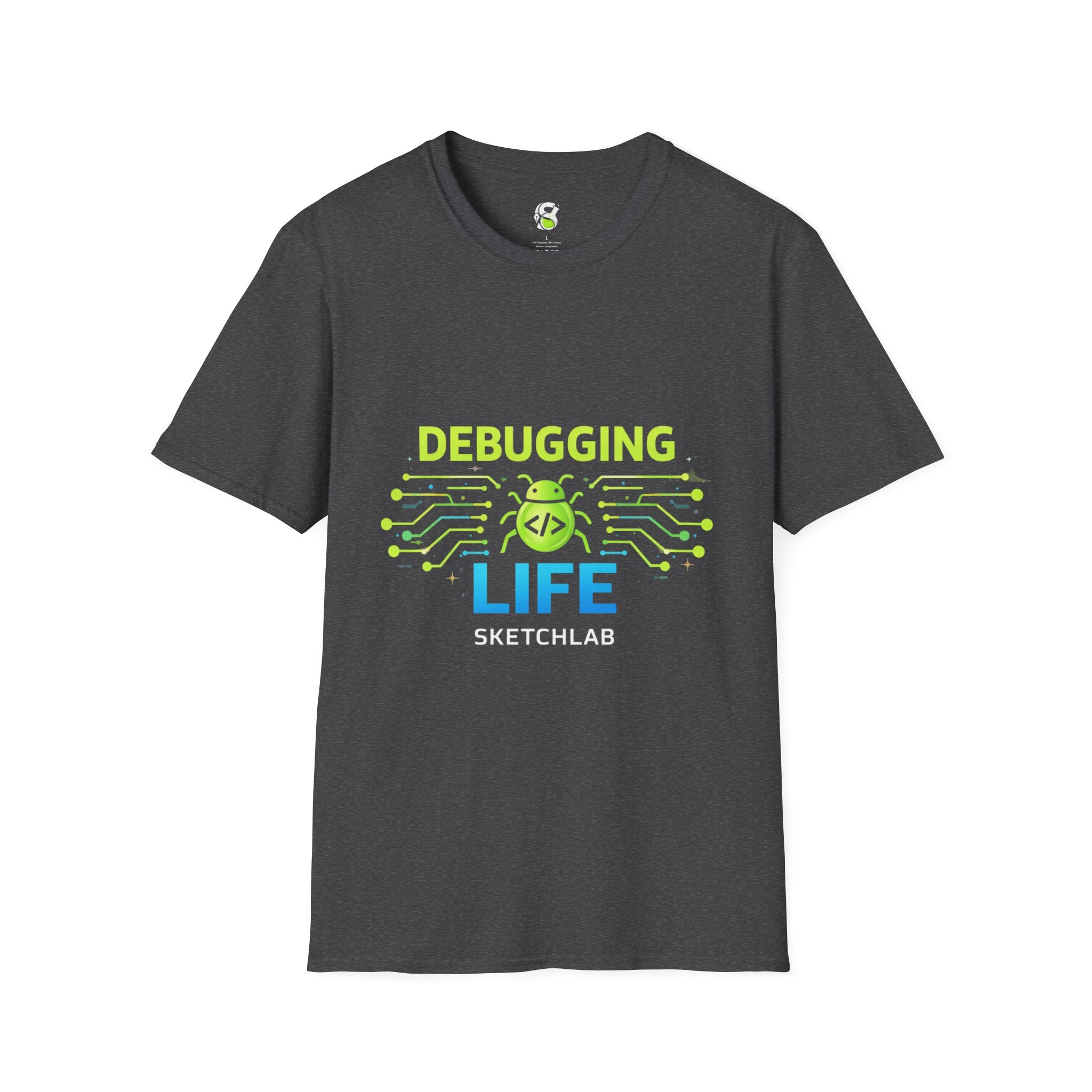 Debugging Life T-Shirt — Funny Programmer Tee with Circuit Bug Design
